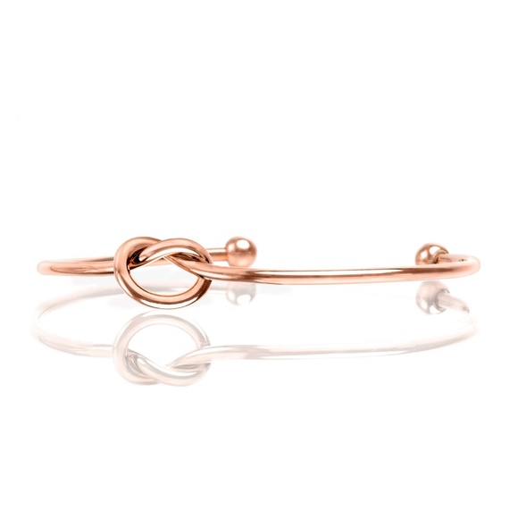 Rose Gold Plated Infinity Knot Adjustable Bracelet - Picture 1 of 4